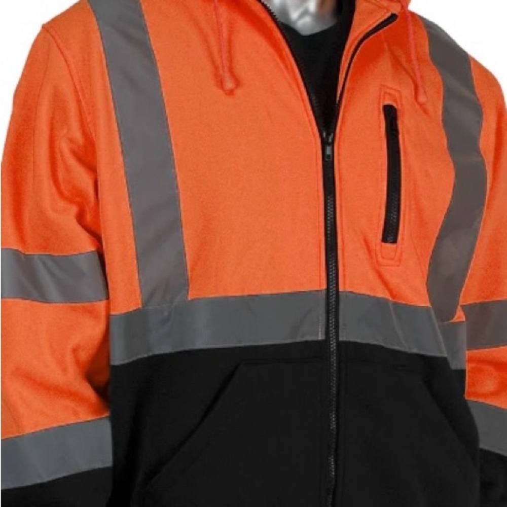 New Safety High-Visibility Orange Jacket - Picture 5 of 7